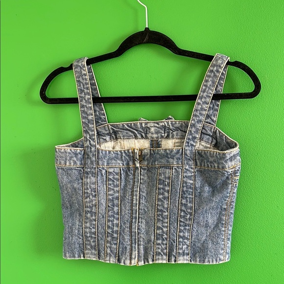 Vintage Marc Jacobs Denim Bustier Denim Crop Top - Picture 4 of 7